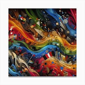 Rainbow - Abstract Painting Canvas Print