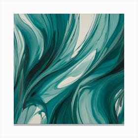 Teal Swirls Canvas Print