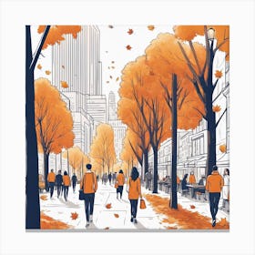 Autumn In Paris Canvas Print