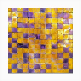 Purple And Yellow Mosaic 1 Canvas Print