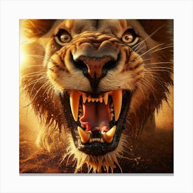 Lion Roaring 1 Canvas Print