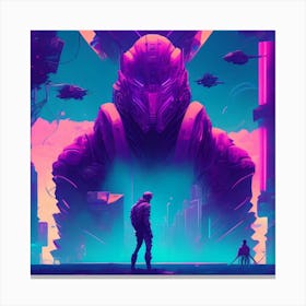 Futuristic Cityscape Canvas Print