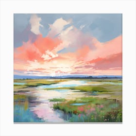 Sunset Over Marsh 1 Canvas Print