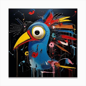 Crazy Parrot 7 Canvas Print
