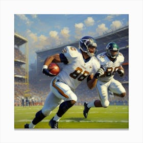 Strength in Motion Football Player on the Field Canvas Print