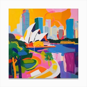 Abstract Travel Collection Sydney Australia 2 Canvas Print