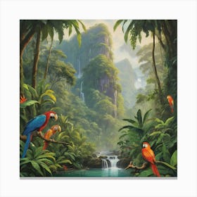 Tropical Paradise paintings art print Canvas Print