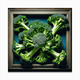 Framed Broccoli 1 Canvas Print