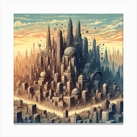 Sprawling Cityscape 1 Canvas Print