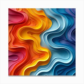 Abstract Colorful Wavy Background 2 Canvas Print