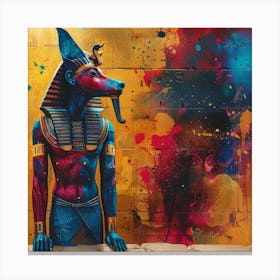 silhouette abstract artwork - ancient Egyptians & pharaohs Canvas Print