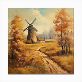 Vintage Oil Painting, Farmhouse Wall Decorations, Vintage Landscape, Printable Wall Art, Vintage Landscape Oil Painting.
10Windmills. Canvas Print