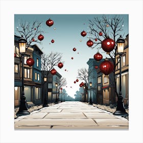 Christmas Street Canvas Print