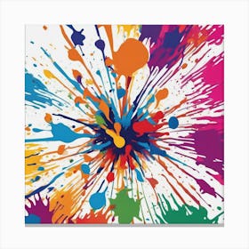 Colorful Paint Splash 3 Canvas Print