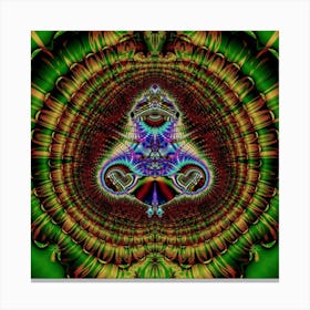 Psychedelic Frog Artwork Fractal Digital Art Canvas Print