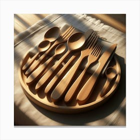 Wooden Spoons And Forks 1 Canvas Print