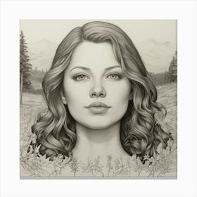 Girl In The Woods 1 Canvas Print