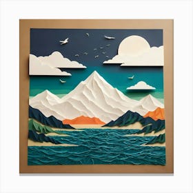 Paper Cut Art 4 Canvas Print