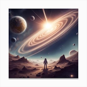 Spacescape Stock Videos & Royalty-Free Footage Canvas Print