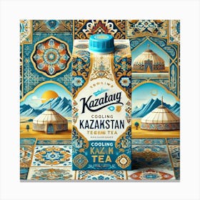 Kazakhstan Product Packaging Canvas Print