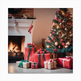 Christmas Tree Stock Videos & Royalty-Free Footage 4 Canvas Print