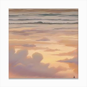 Sunset Over The Ocean Canvas Print