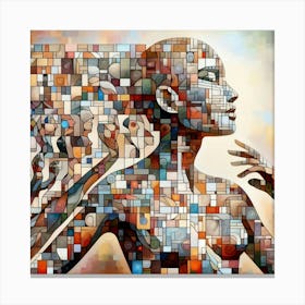 Mosaic Woman Canvas Print