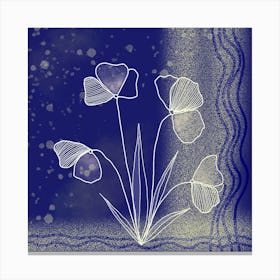 Flower Nature Abstract Art Canvas Print