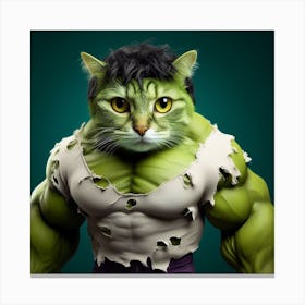 Hulk Cat Canvas Print