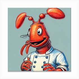 Lobster Chef 11 Canvas Print