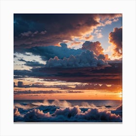 Sunrise Over The Ocean Canvas Print