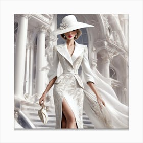 White Hat 10 Canvas Print