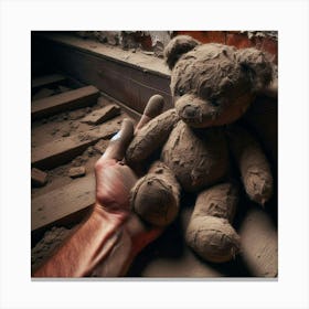 Abandoned Teddy Bear 3 Canvas Print