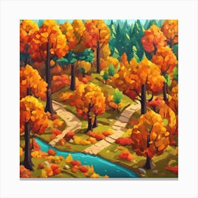 Autumn In The Forest Canvas Print