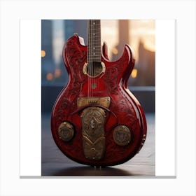 Heartstrings Monarchy Queen Of Hearts Guitar Elegance (8) Canvas Print