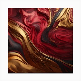 Abstract Red Gold Background Canvas Print