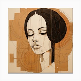 Abstract Painting Of a Woman Canvas Print