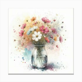 Flowers In A Vase Canvas Print