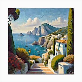 Stairs To The Sea Canvas Print