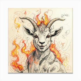 Goat Of Fire 3 Canvas Print