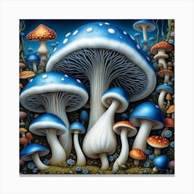 Garden Shrooms Canvas Print