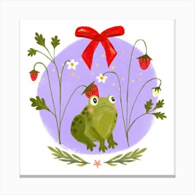 Froggie and Strawbs Canvas Print