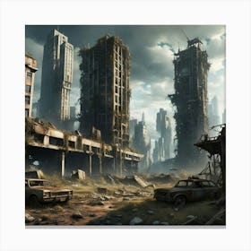 Post Apocalyptic City Canvas Print