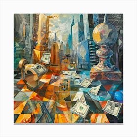 Money In The City Canvas Print