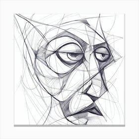 Abstract Portrait Of A Man Canvas Print