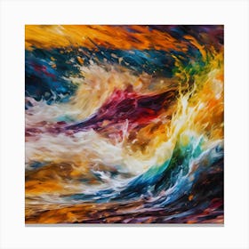 Ocean Crashing Canvas Print