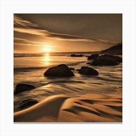 Sunset On The Beach 854 Canvas Print