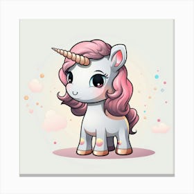 Cute Unicorn 250 Canvas Print