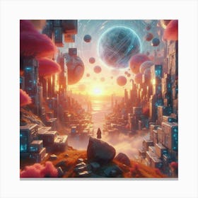 Futuristic City Canvas Print