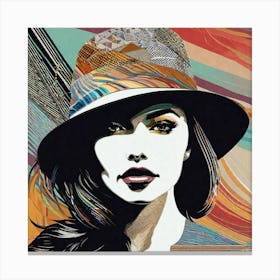 Woman In A Hat 27 Canvas Print